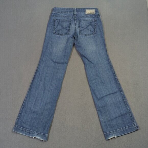 Ariat Jeans Women's 26R Blue Trouser Mid Rise Stretch Outseam Ella Wide Leg - Picture 3 of 13